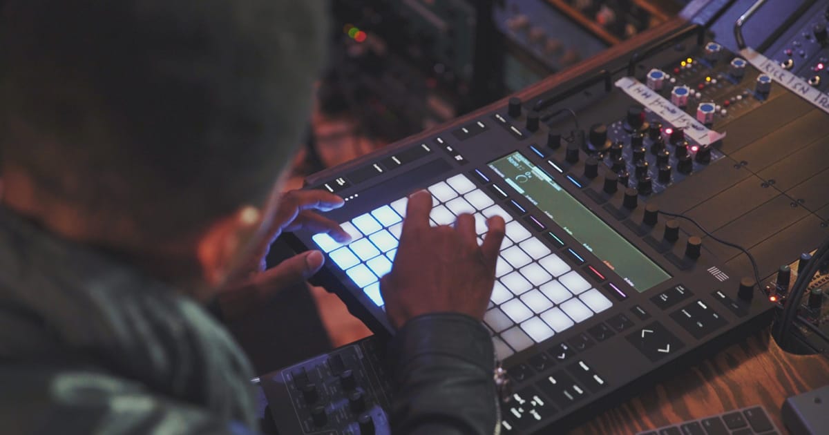 man producing hip-hop