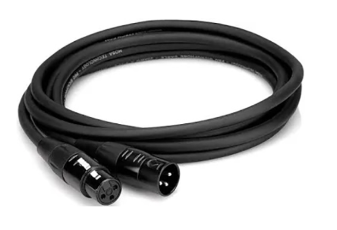 A screen grab of a black XLR microphone cable on a white background