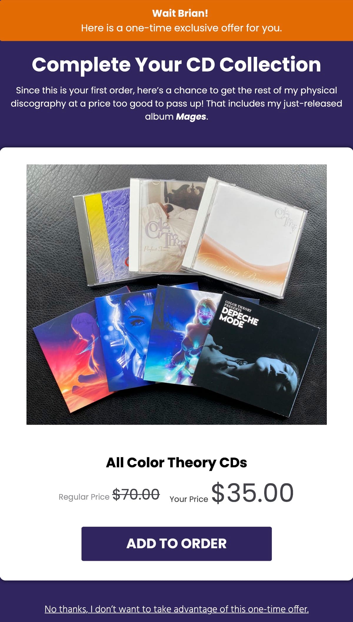 Pay What You Want first upsell