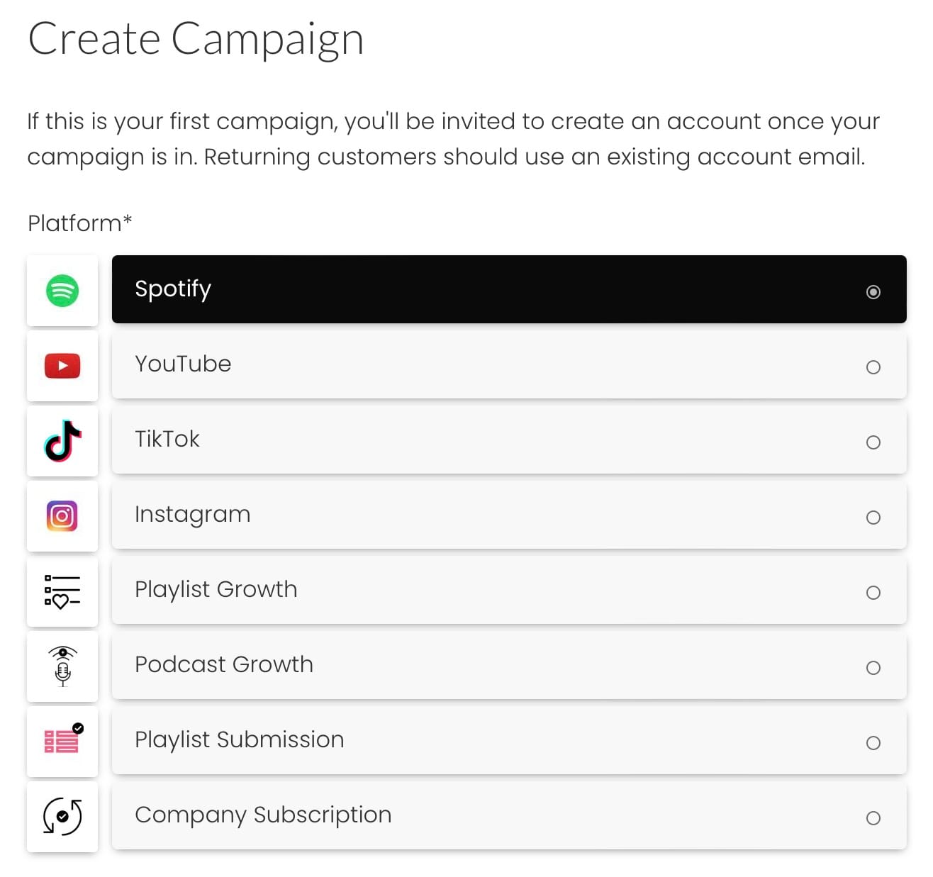 Rise create campaign