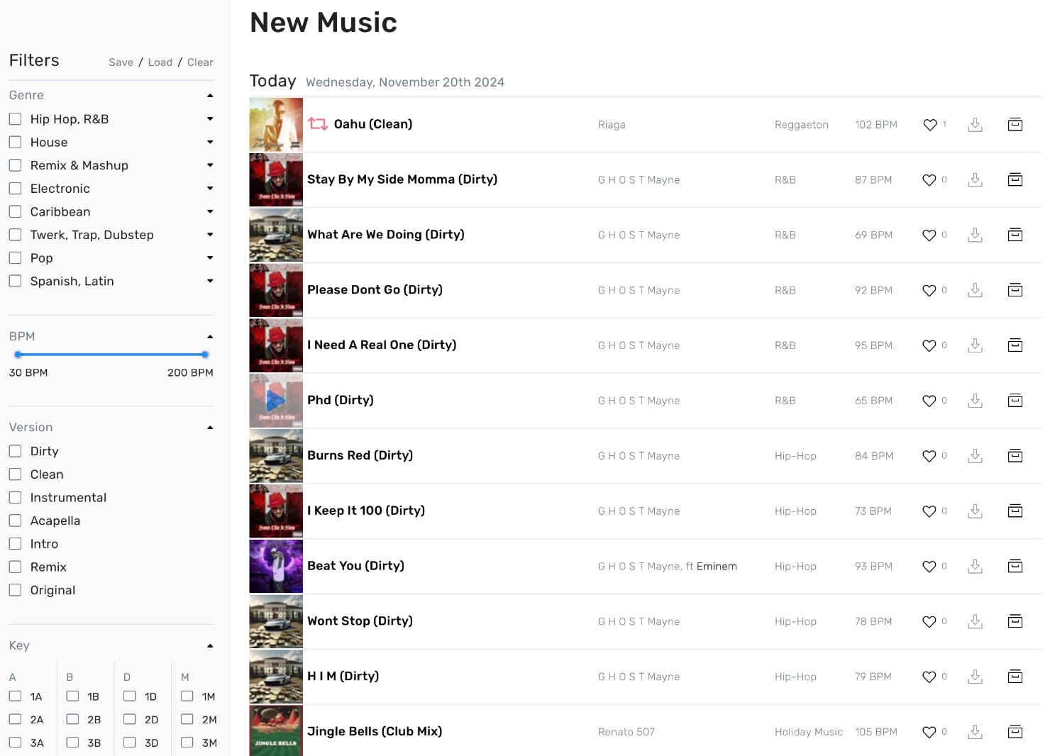 Digital DJ Pool New Music