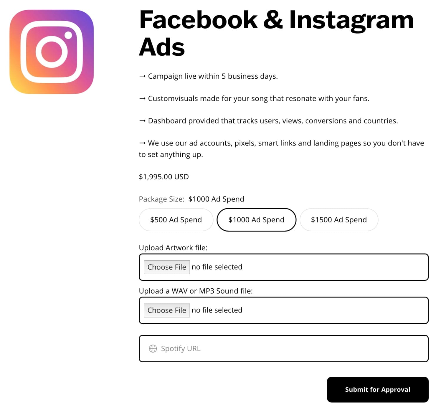 Members Media review - Facebook & Instagram Music Ads Campaigns