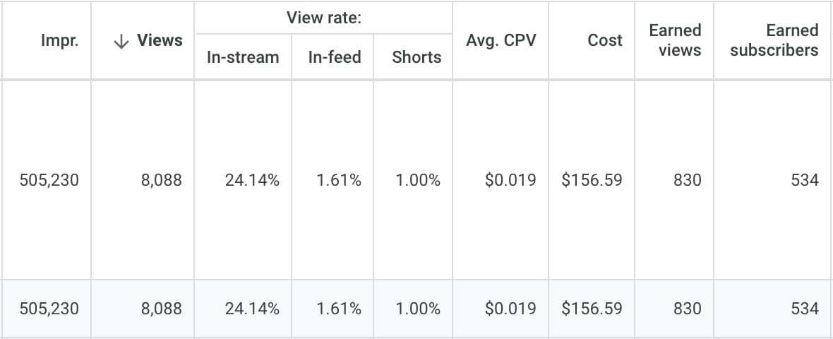 Google Ads conversion campaign results 1