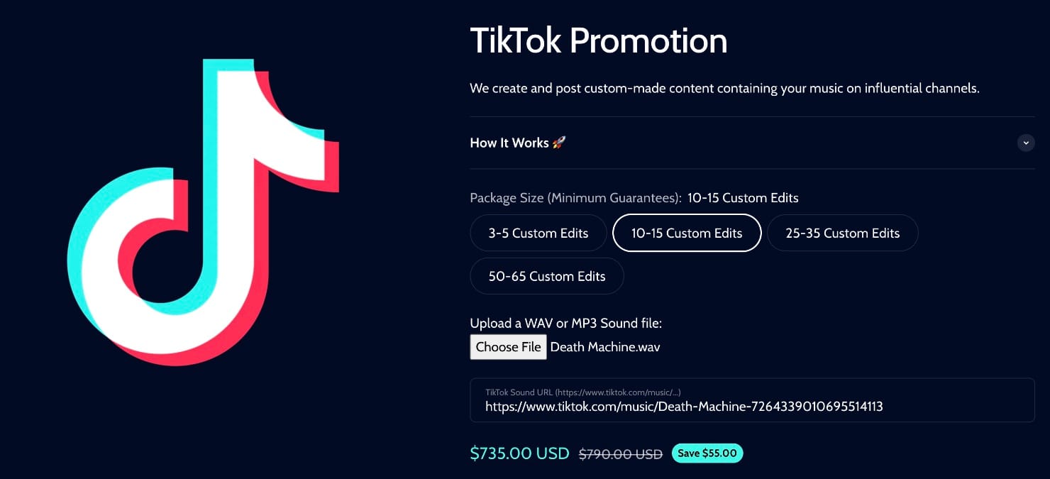 TikTok Edits on Partnered Projects