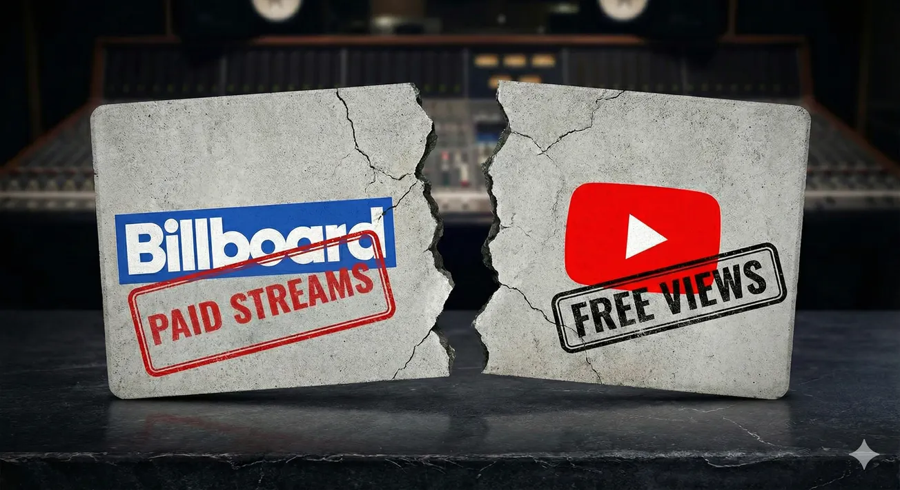 YouTube pulled data from the Billboard Charts
