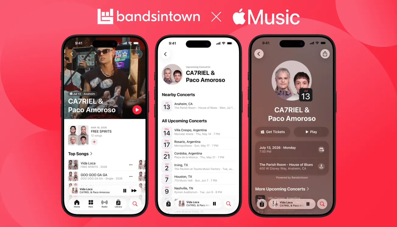 Apple Music taps Bandsintown to power Global Concert Discovery in iOS 26.4