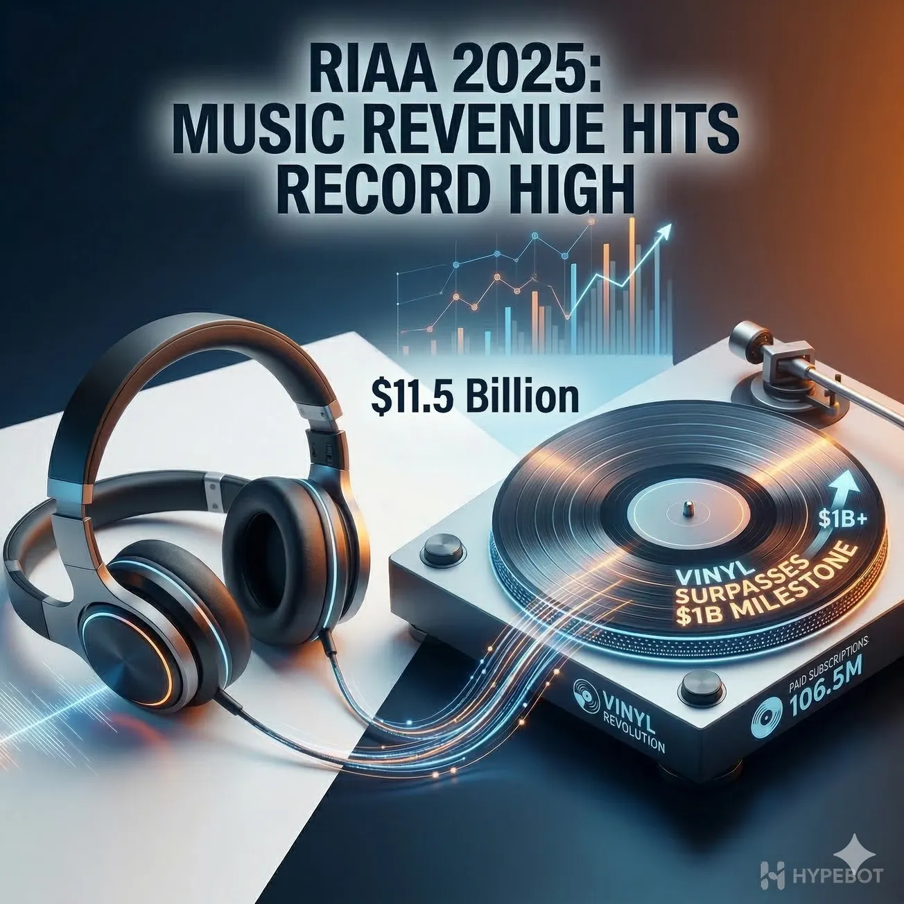  US Music Revenue Hits Record $11.5B as Vinyl Surpasses $1B 