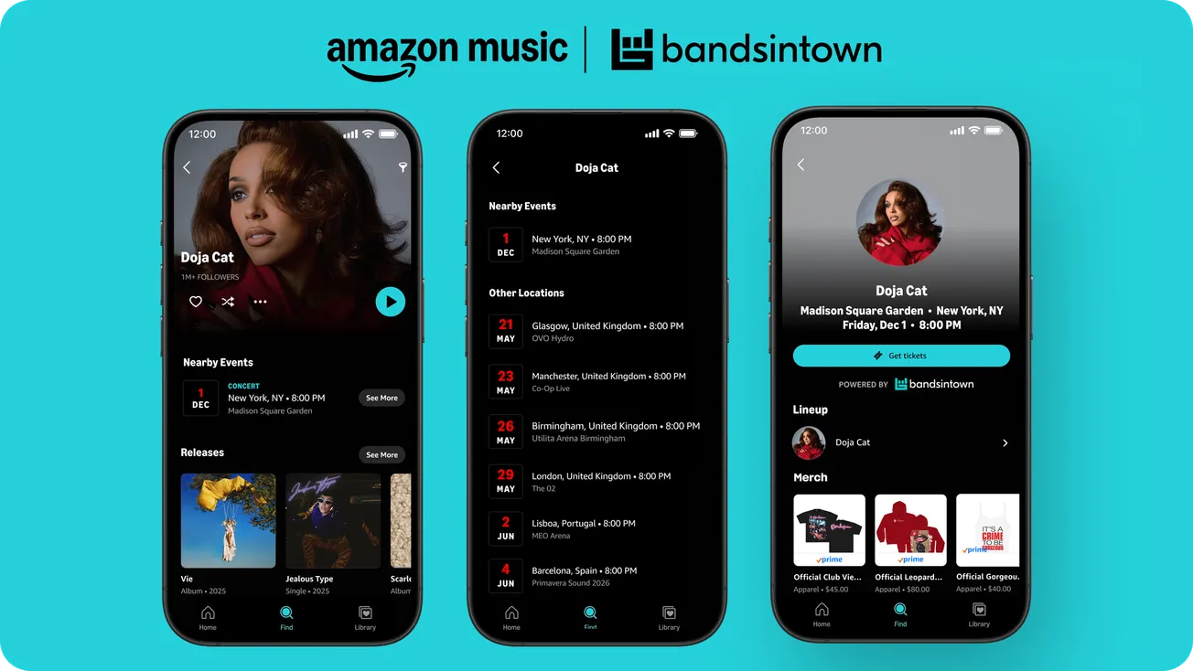 Amazon Music, Bandsintown Partner to Turn Streamers Into Concertgoers