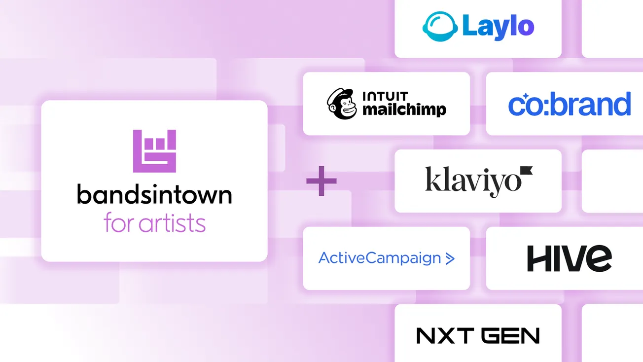 Bandsintown Artists Can Now Sync Fan Signups to Mailchimp, Klaviyo, ActiveCampaign, More.
