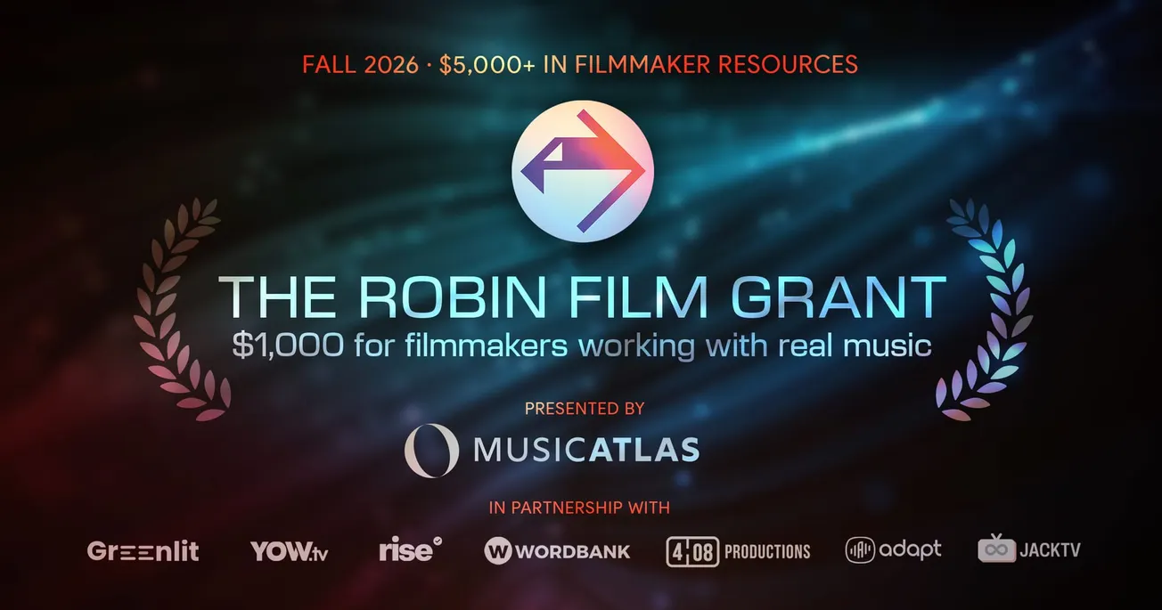 MusicAtlas Expands Robin Film Grant to $5,000+ in Awards and Resources
