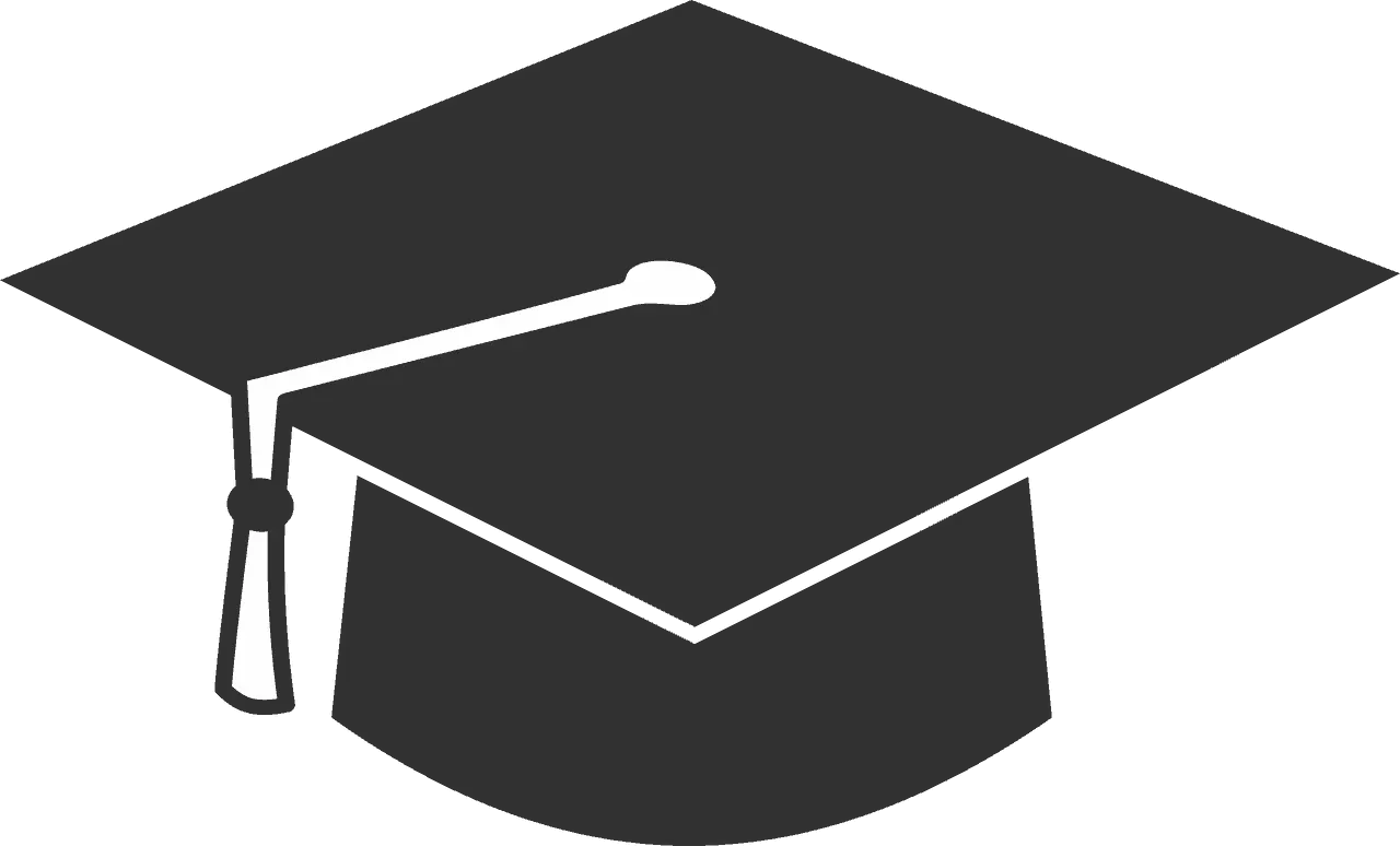Graduate cap with tassel illustration representing education and learning concepts for online music business and industry ins