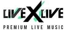 LiveXLive Premium Live Music logo, showcasing a vibrant design with bold text emphasizing live music entertainment and artist