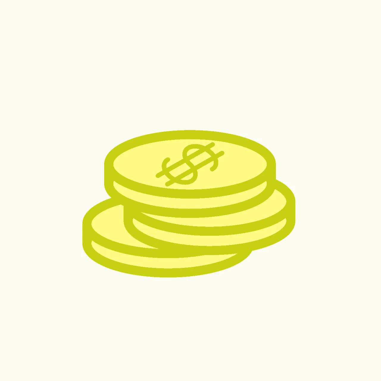 Coin stack illustration representing music industry revenue and monetization strategies for digital platforms.