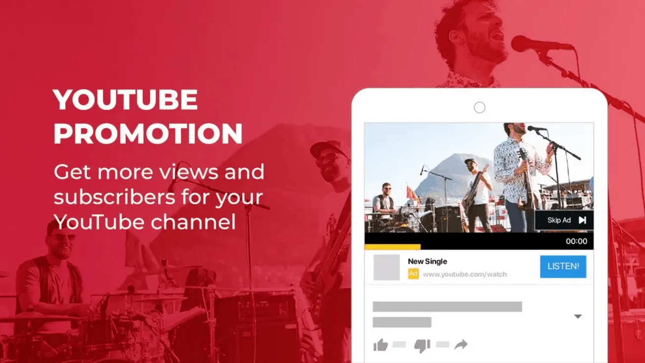 YoutTube promotion for music channels, increasing views and subscribers, social media music marketing, boosting YouTube engag