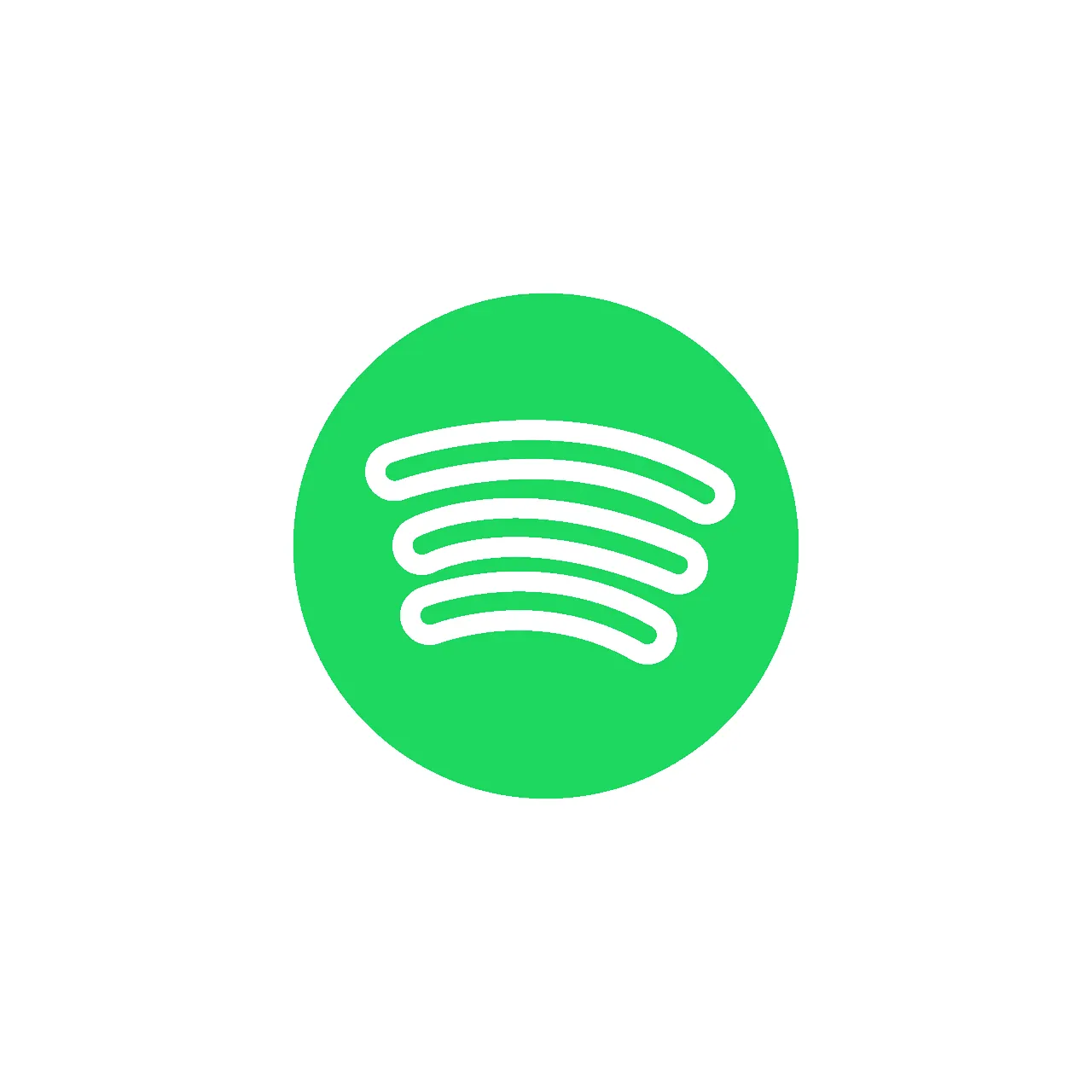 Spotify logo, music streaming icon, green circle with white wave pattern, digital music platform symbol, popular music app ic