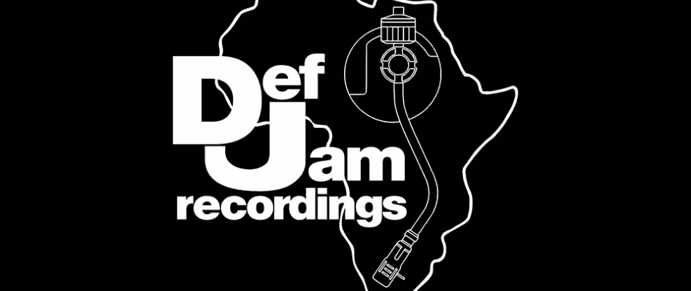 DJ Jam Recordings logo with turntable illustration and outline of Africa, representing a music recording company specializing