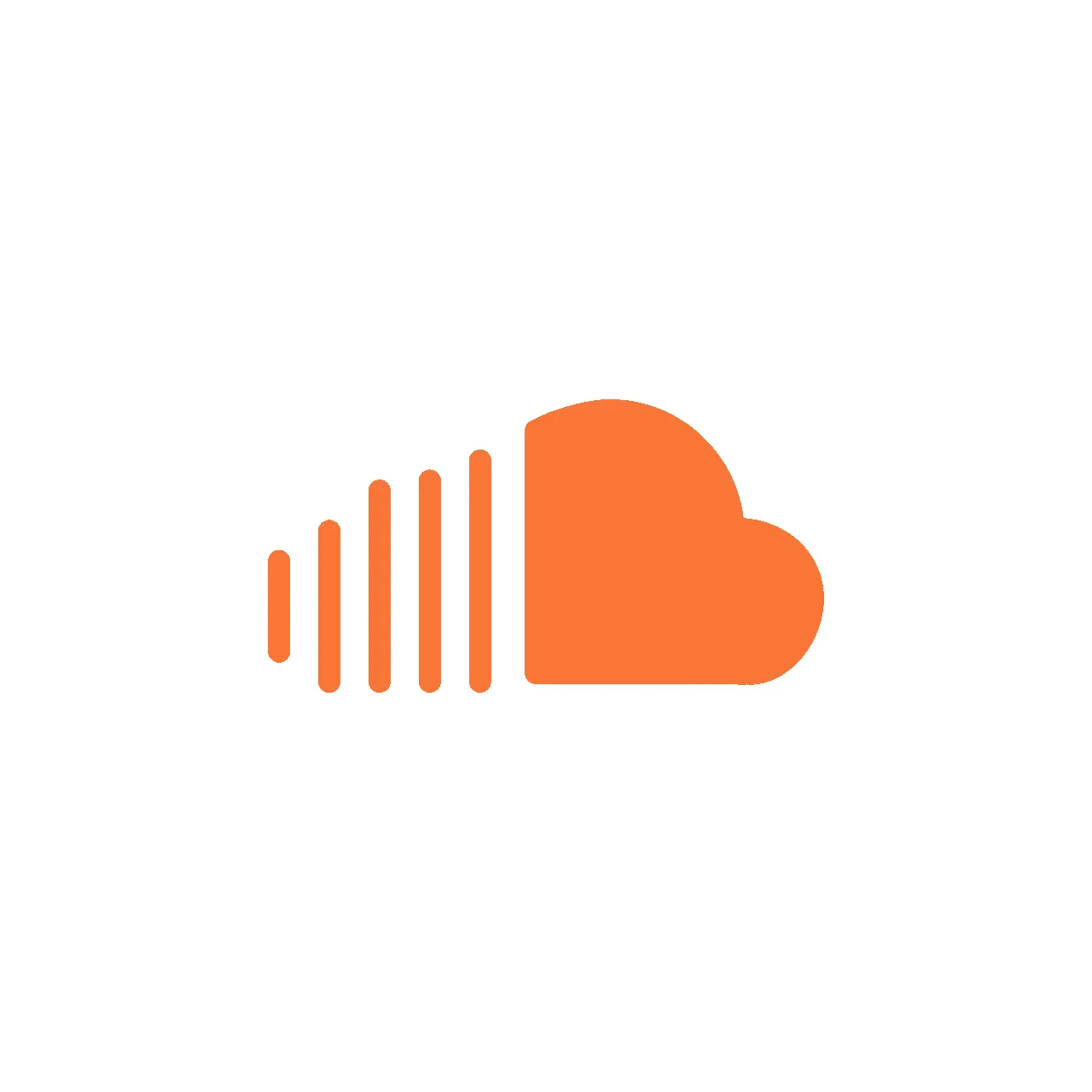 Soundcloud logo icon for music streaming and artist promotion.