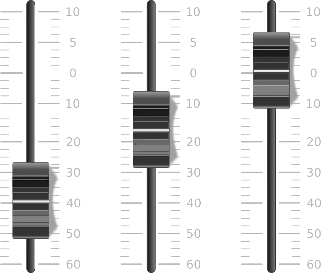 Slider volume control button, audio equipment, sound level adjustment, music production, technology device.