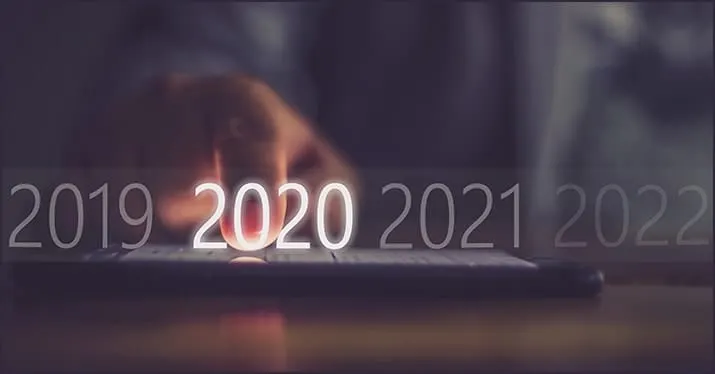 2019 2020 2021 2022 transition timeline representing growth and progress in digital innovation and technology trends for the