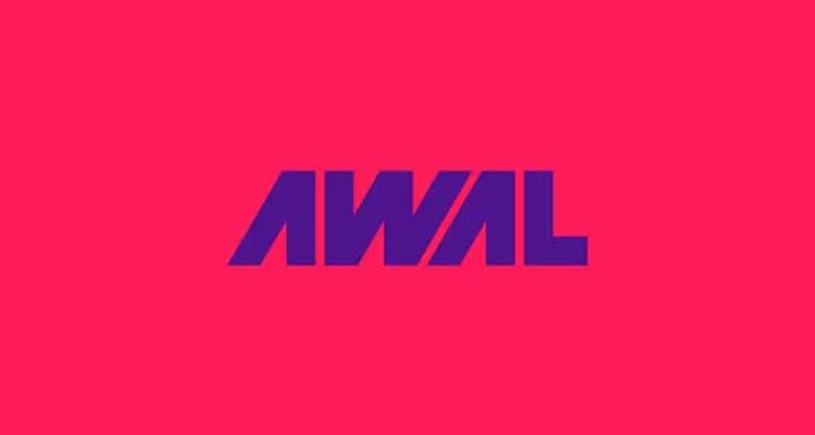 AWAL music distribution logo on vibrant pink background, representing independent artists and digital music services.