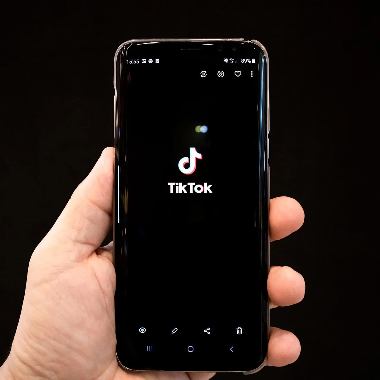 TikTok app displayed on a smartphone screen, showcasing the popular social media platform for short-form videos, trending in