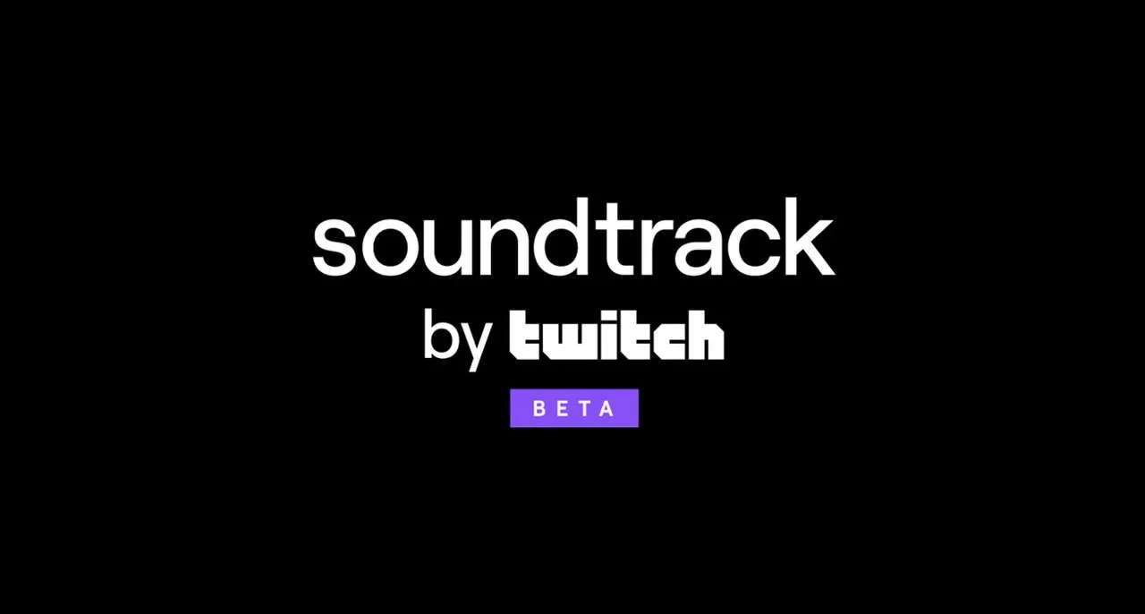 Soundtrack by twitch beta logo, digital music platform, streaming service, creative, modern design, music, gaming, soundtrack