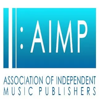AIMP logo featuring blue and white design representing independent music publishing and the Association of Independent Music