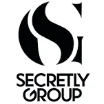 Secretly group logo in black and white, representing music industry analytics and digital media branding.