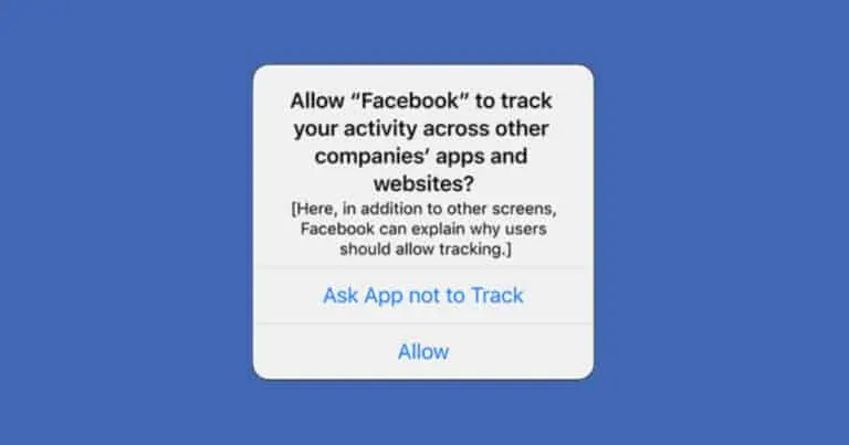 Allow Facebook activity tracking permission pop-up on mobile device, emphasizing app consent for cross-platform activity moni