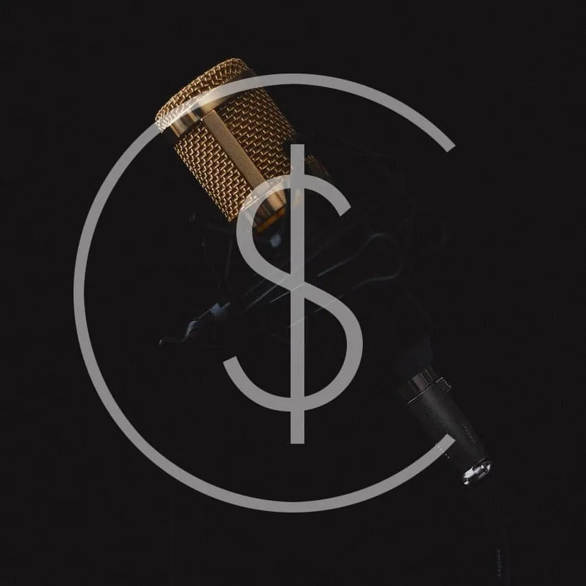 Microphone with dollar sign overlay, music industry revenue, podcast income, media monetization concept, Hypebot platform rel