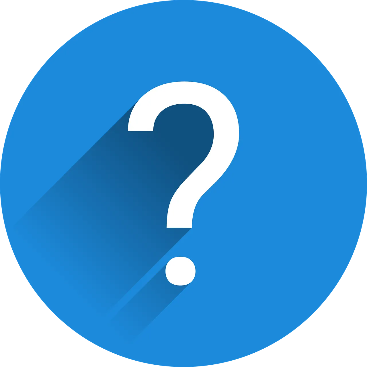 Question mark icon representing an inquiry or unknown content.