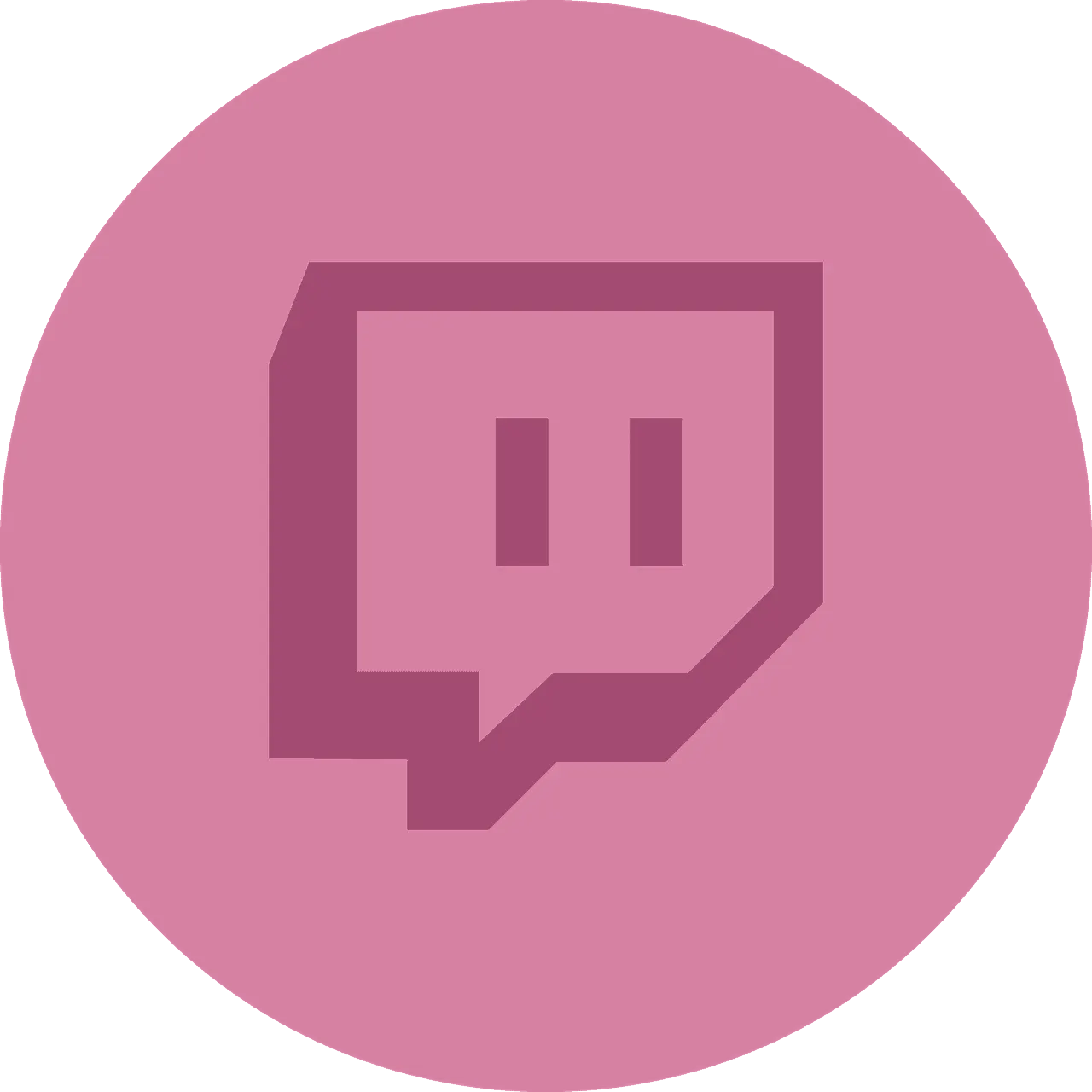 Twitch logo on pink background, popular live streaming platform for gaming and entertainment, essential for online content cr