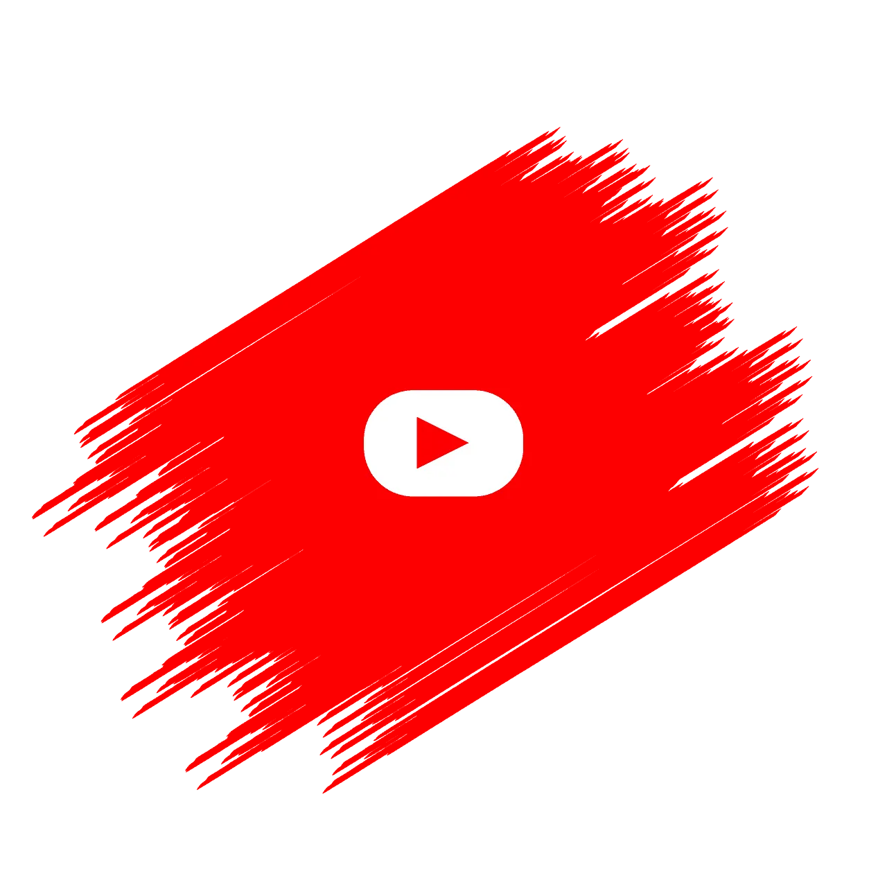 Red YouTube play button icon centered on background for digital media, online video marketing, and video platform branding.