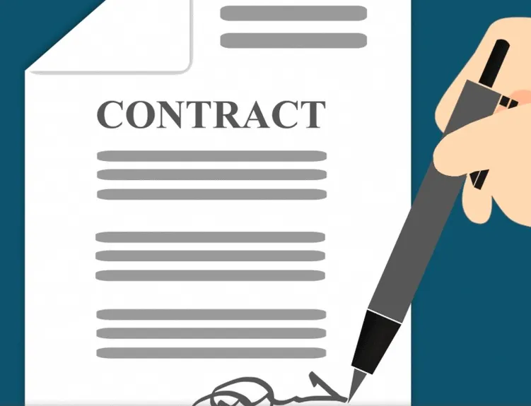 Contract signing, legal document, business agreement, pen signing contract, professional business deal.