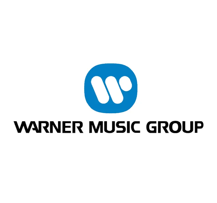 Blue Warner Music Group logo with stylized "W" icon.