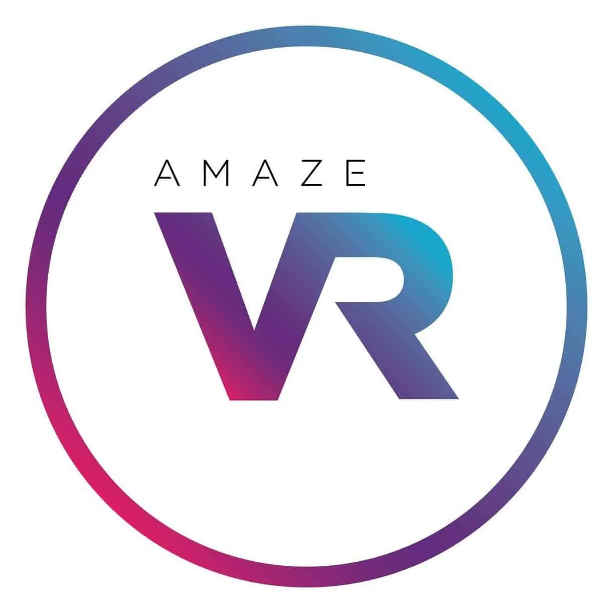 VR music industry logo, vibrant gradient colors, digital media innovation, virtual reality entertainment branding, recent tec