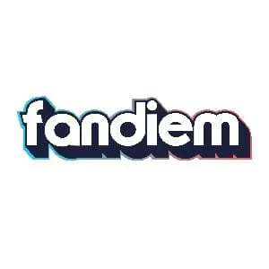 Fandiem logo illustration representing online music distribution platform for artists and fans.