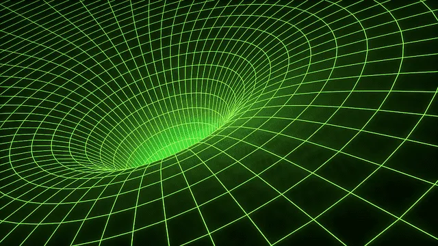 Futuristic green grid tunnel representing digital innovation and technology insights.