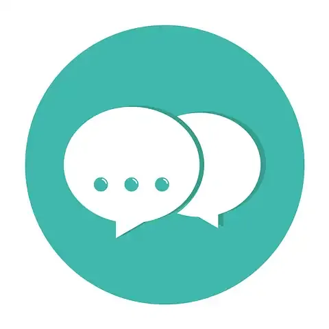 Speech bubbles icon representing communication and discussion in the digital music industry.