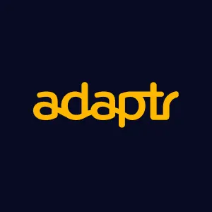 Adaptr logo displayed on a dark background, emphasizing branding for music technology and digital music solutions.
