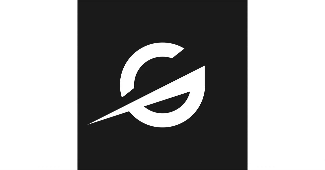 S1. Black and white stylized logo with a lightning bolt integrated into a spherical design, symbolizing music innovation and