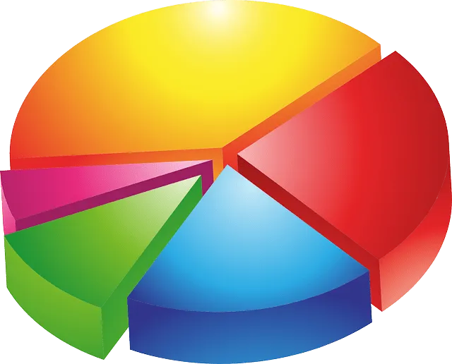 Marketing analytics pie chart showcasing data insights for music industry trends and digital marketing strategies.