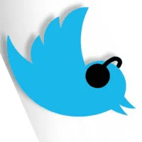 Bird with headphones, representing music and social media engagement, on a white background.