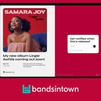 Bandsintown concert notification app on smartphone screen displaying upcoming events and alerts for music fans, digital music
