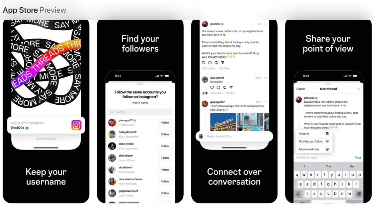 Find your followers on Instagram with this app, connect over conversations, share your point of view, and keep your username