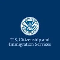 U.S. Citizenship and Immigration Services logo representing immigration services and legal processes in the United States.