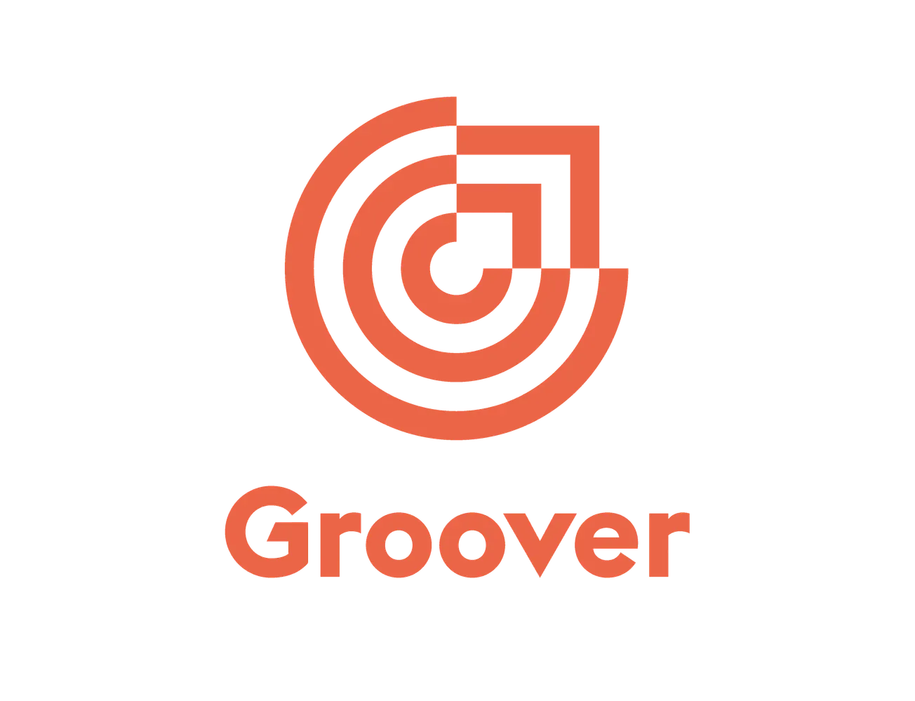 Dynamic logo of Groover, a music innovation platform connecting artists with music industry professionals for collaboration a
