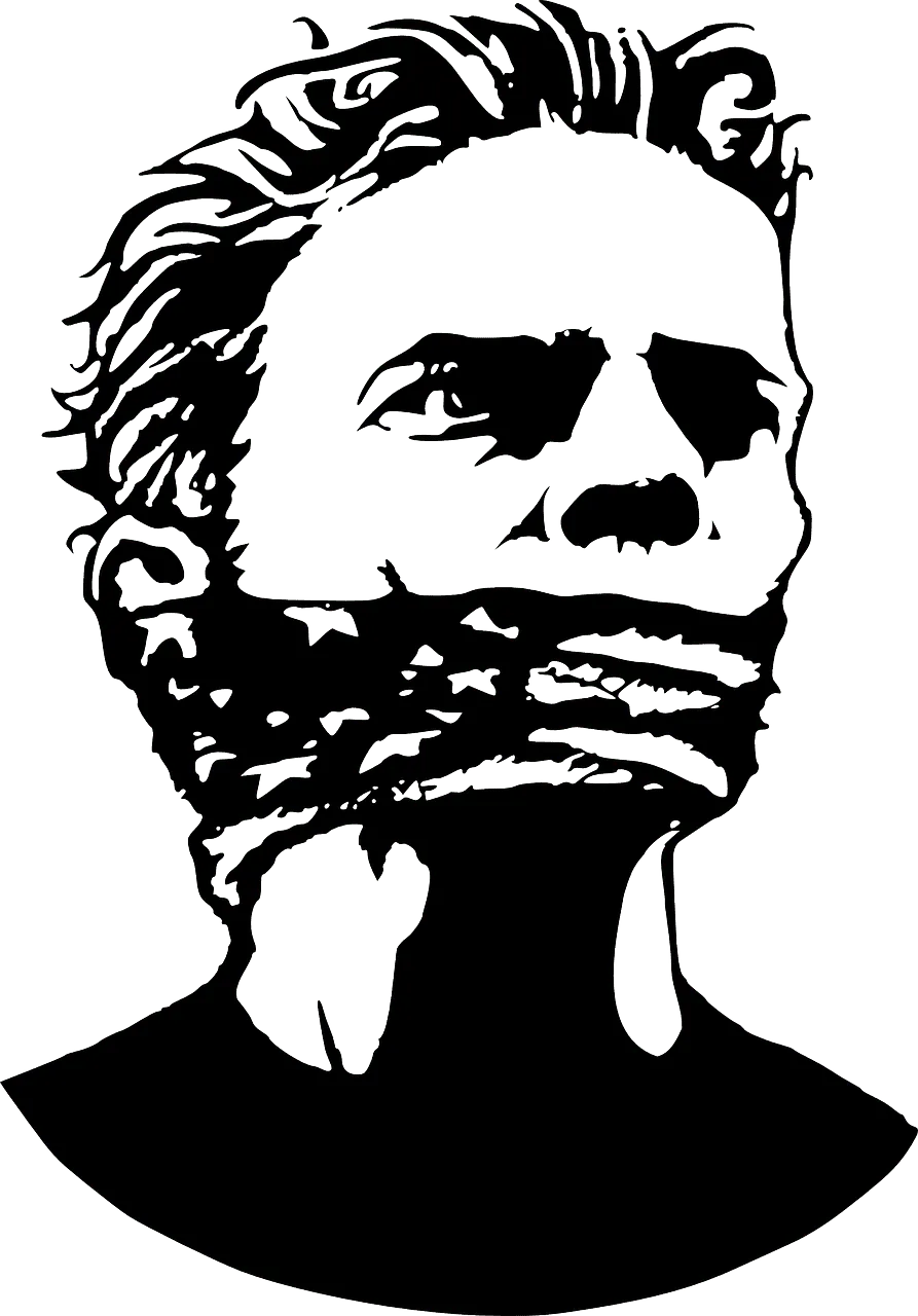 Digital marketing illustration representing Hypebot with a stylized human face symbolizing music industry insights, branding,