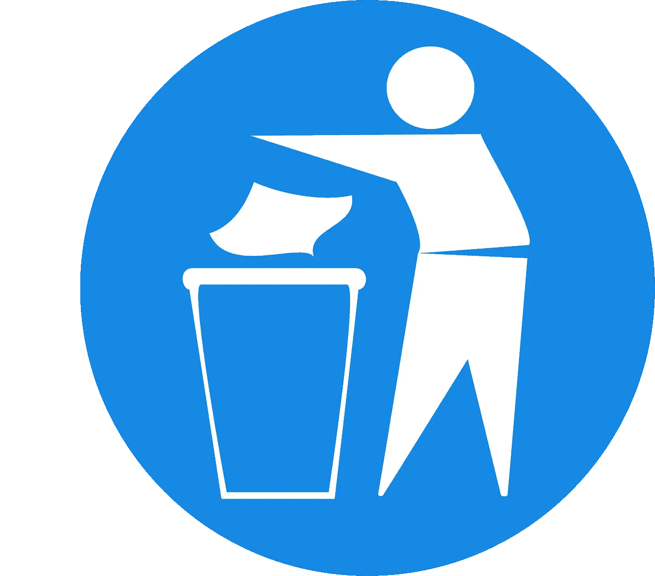 Discarding trash icon representing waste removal or environmental cleanup.
