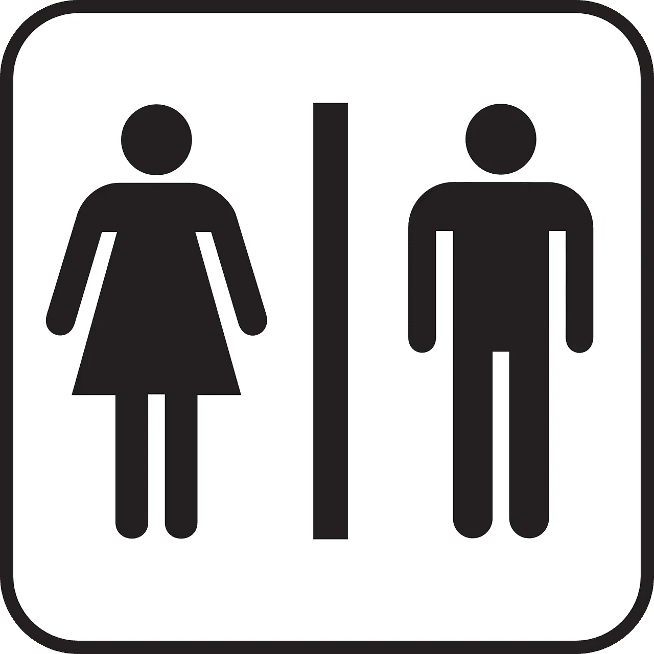 Women and men restroom signs, gender separation sign, public restroom icon, accessible facilities, bathroom indicator, hygien